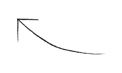 Simple black curved ink stroke line