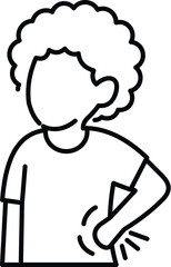 Obraz premium Person experiencing back pain, touching lower back