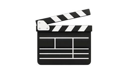 Obraz premium Clapperboard Open on White Background