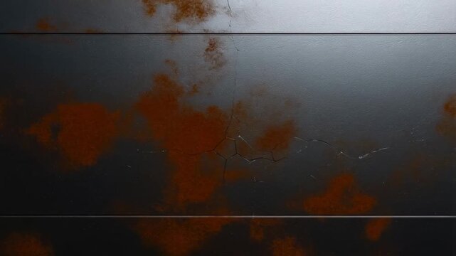 Wall transformation from rust formation to dramatic shattering impact