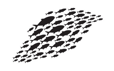 Fish Swimming Silhouette