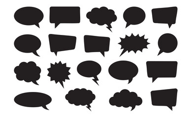 Comic Speech Bubble Dialogue Shape Set
