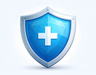 Obraz premium Medical Shield Protection Icon Vector Illustration