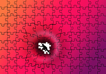 A person is trapped by a puzzle and is trying to think of a soloution to get free in a metaphor for dealing with problems.