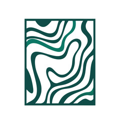Obraz premium Abstract Wavy Green Lines Pattern Vector Graphic Design