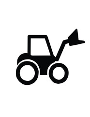 tractor icon on a white background