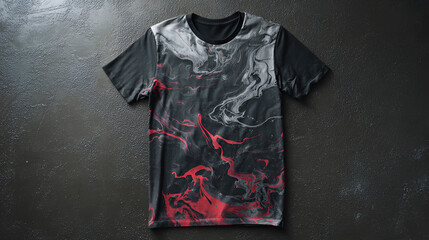Patterned t-shirt with marble design isolated