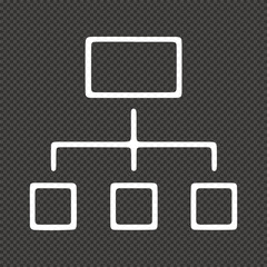 Organizational Chart and Hierarchy Icon Sitemap and Data Structure Vector