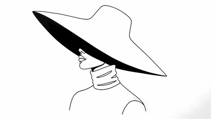 woman with hat