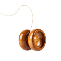 Wooden yo-yo with string