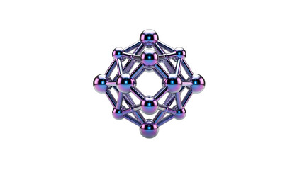 Abstract Molecular Structure Isolated on White Background