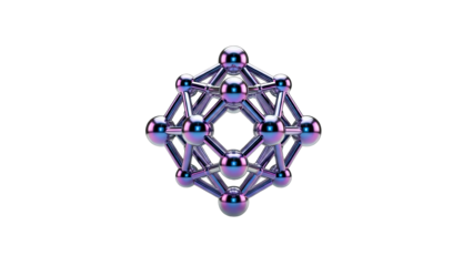 Abstract Molecular Structure Isolated on White Background