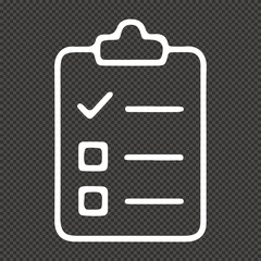 Checklist and Task Management Icon Planning and Project Completion Vector