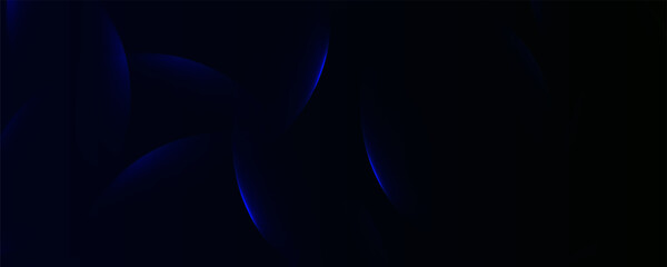 Minimal style dark blue circle center bubble decoration background. vector illustration.