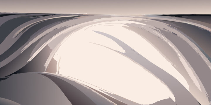 Abstract swirling lines with a bright central light source creating a dynamic composition