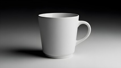 Obraz premium A simple white ceramic mug on a gradient background