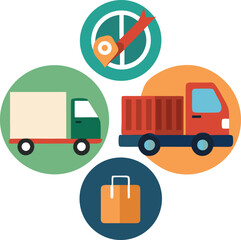 Teamwork and management line icons collection. Vector illustration eps10