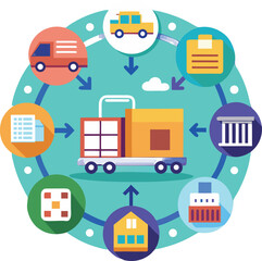 Teamwork and management line icons collection. Vector illustration eps10