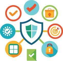 Teamwork and management line icons collection. Vector illustration eps10