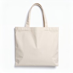 Minimalist canvas tote bag displayed against a pristine white background offering versatile usage