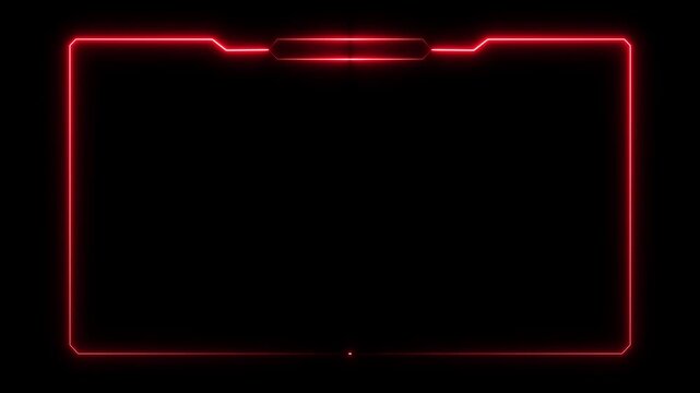 live RCE streaming neon frame animation box frame neon frame live streaming game live Stream overlay animation for live streaming video Titles 4k animation . isolated on transparent background.