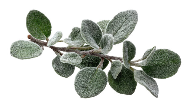 Silver Brunia Branch Isolated