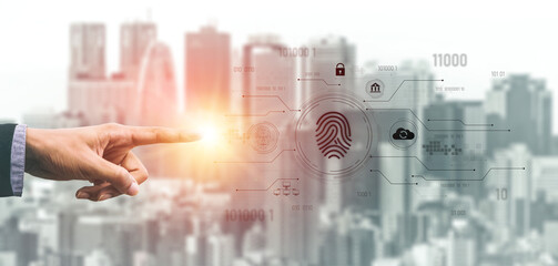 Biometric fingerprint identification and cybersecurity system ensuring secure access, identity verification, cloud data protection, and digital safety Vouch