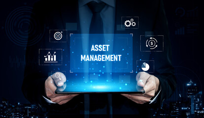 Asset management system showing investment planning, financial goal tracking, ROI analysis, and performance monitoring for efficient resource utilization Vouch