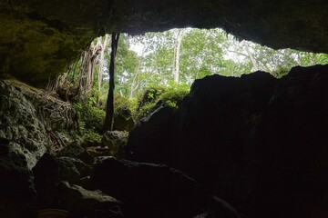 Cueva de Saturno cave in Cuba near Varadero, view from inside