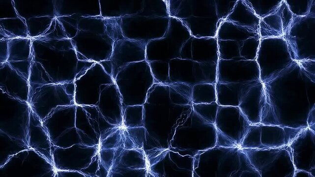 Dynamic electric energy waves: mesmerizing blue patterns in motion