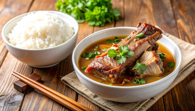 Bak Kut Teh Pork Rib Soup with Rice