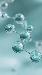 Molecular structure with transparent spheres