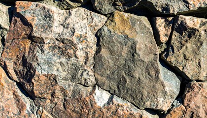 Fototapeta premium Close-up view of a rough stone wall