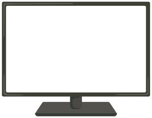白画面のテレビのイラスト コピースペース ベクター素材