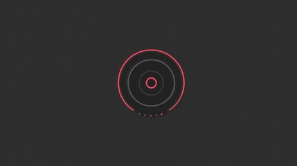 Abstract Concentric Circles Red