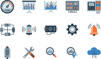 Data Analysis and Connectivity A Set of Informative Icons