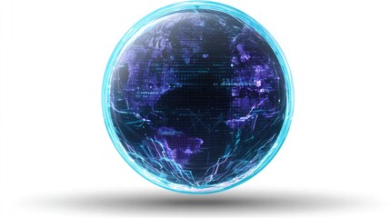 Digital Globe with Data Overlay