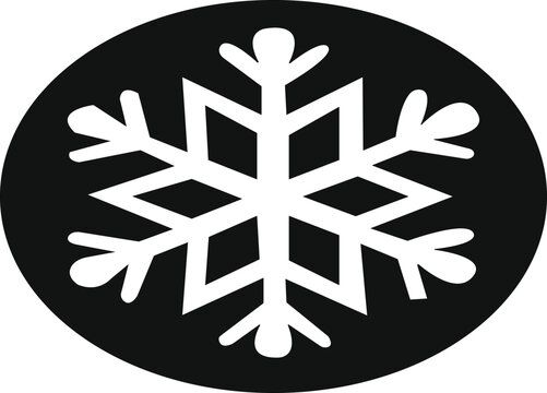 snowflake minimal flat icon Set of cute symmetric blue snowflakes isolated on a transparent background. Cartoon decorative elements. Editable stroke. Ideal for winter designs.