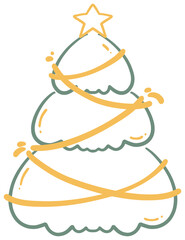 Christmas Tree with Star Sticker