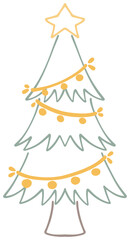 Festive Christmas Tree Sticker