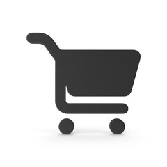 Shopping basket icon representing ecommerce and retail buying
