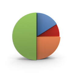 Colorful pie chart icon representing data statistics and analysis