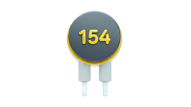 Electronic Component 154 Isolated on White Background