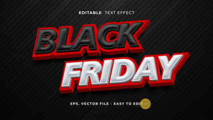 Black Friday Sale 3D Editable Text Effect