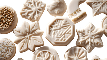 Speculoos Cookies Collection, isolated on transparent background