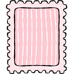 Romantic Valentine Stamp Frame for Cards and Decorations.