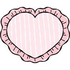 Cute Valentine Heart Frame Illustration for Decoration