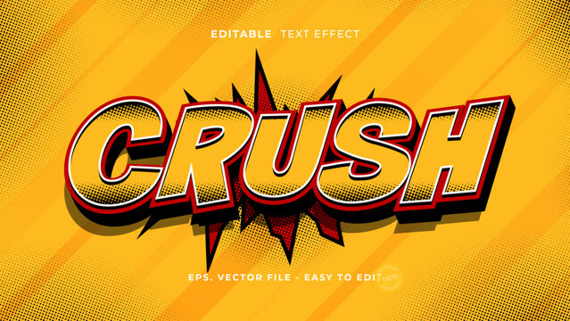 Comic Crush Retro Pop Art Editable Text Effect