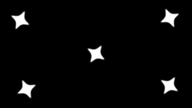 twinkling Star animation black screen falling stars background.fast glowing motion,twinkle stars overlay screen,white cartoon blinking stars,flat vector doodles,sparkle glitter light effect.4K