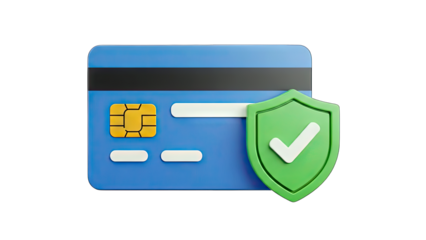 Credit Card Security: Protected Payment Icon